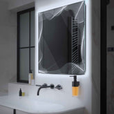 Espejo LED Cuadrado | Control por interruptor de pared | Luz blanca fría - Reyze Seria Simetria Model 3